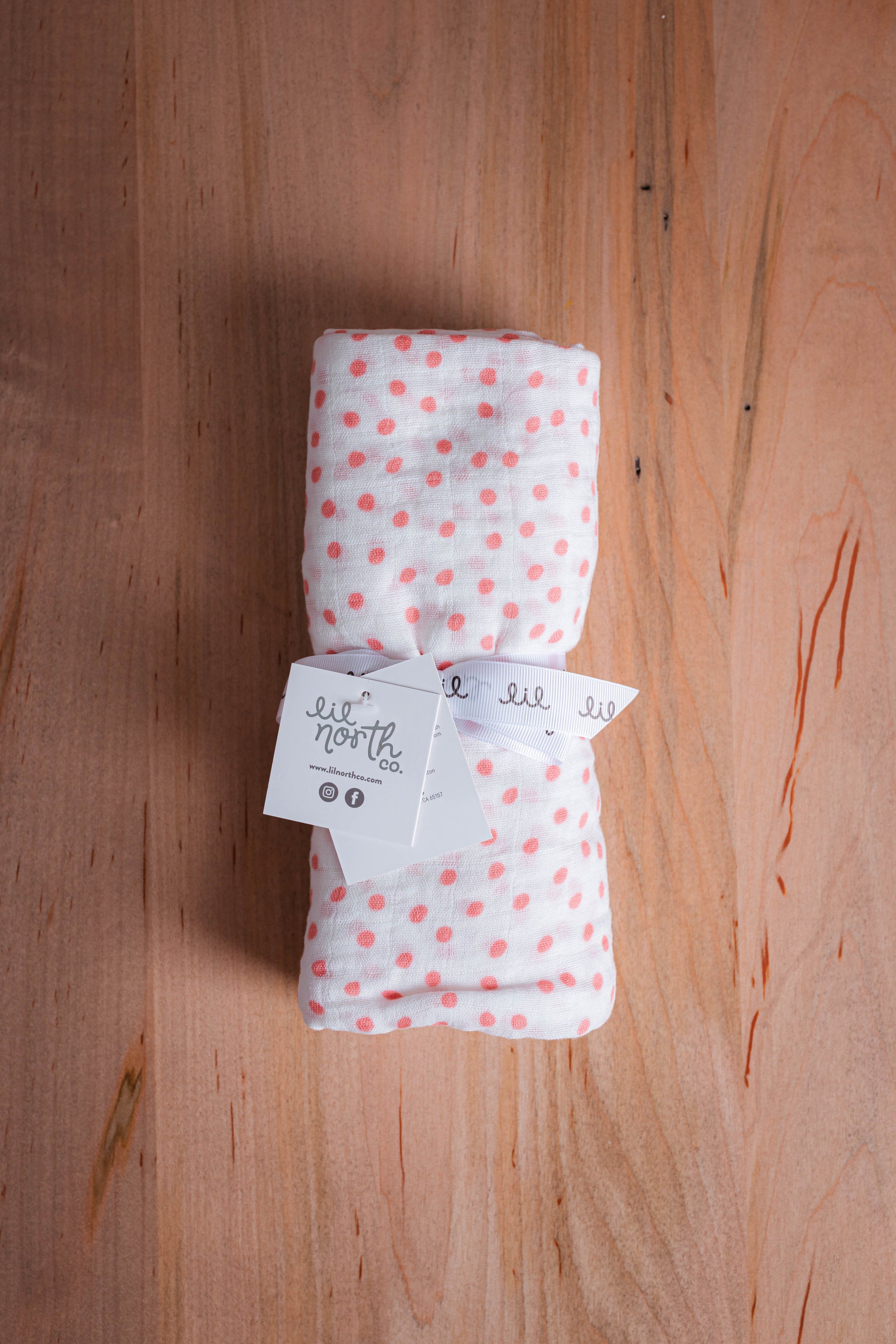 Blush Dot Muslin Single Swaddle